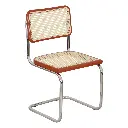 marcel-breuer-b32-s32-cesca-cane-cantilever-side-chair-chrome-frame-ral-8004-copper-brown-wood.webp