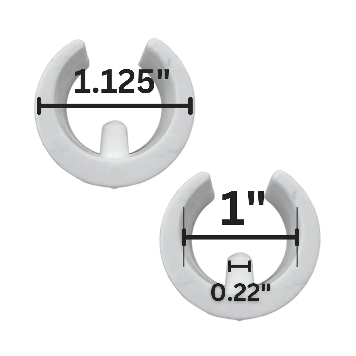 Breuer Chair Company Chair Replacement Single Prong U-Shape Plastic Caps (Pack of 4)