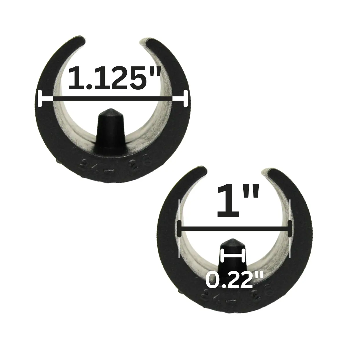 [BREUER-COMPANY-SINGLE-PRONG-4-CAPS] Breuer Chair Company Chair Replacement Single Prong U-Shape Plastic Caps (Pack of 4)