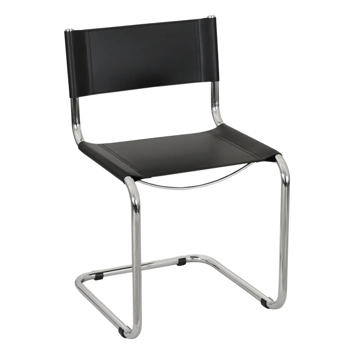 Breuer Chair Company Mart Stam Cantilever Side Chair w/ Chrome Frame (Various Bonded Leather Colors; Made in Italy)