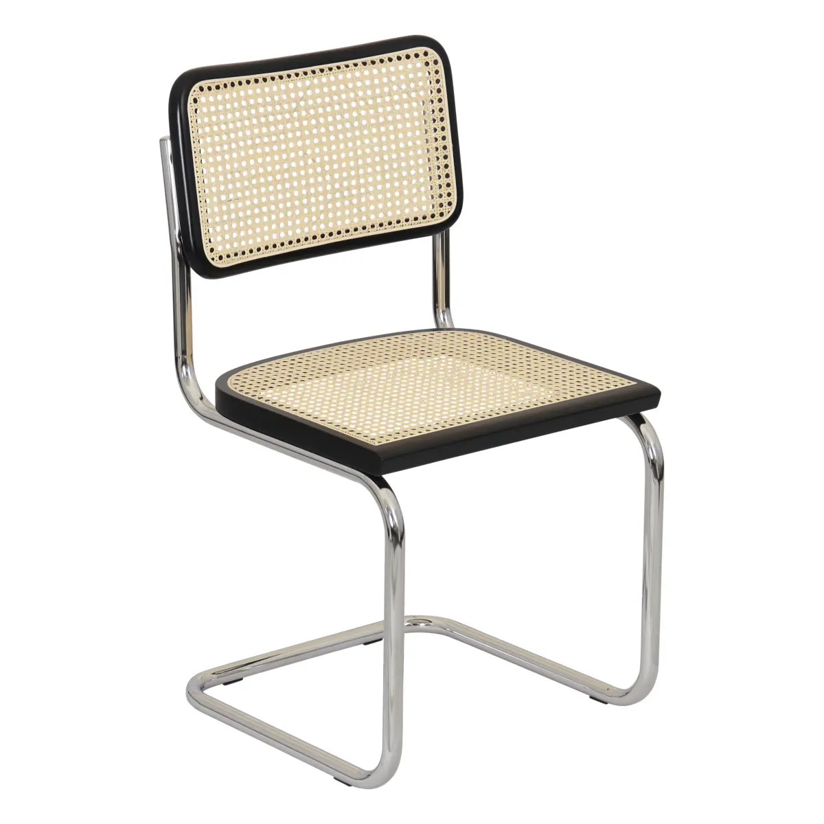 Breuer Chair Company Cesca Cane Cantilever Side Chair w/ Chrome Frame (Various Wood Finishes & Cane Colors; Made in Italy)